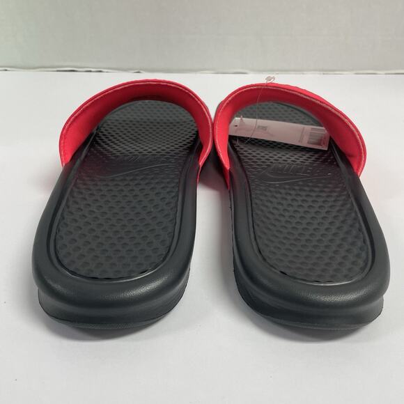 Nike Benassi JDI 343880 605 Size 14 Men Red Orbit Black Slide Sandal Slippers